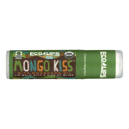 Eco Lips Organic Mongo Kiss Peppermint Lip Balm, 15-Pack Display, 0.25 oz Each
