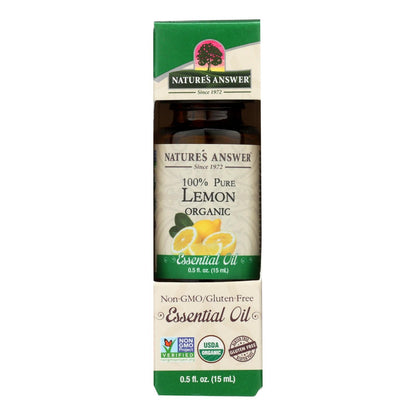 Nature's Answer Organic Lemon Essential Oil, 0.5 Oz.