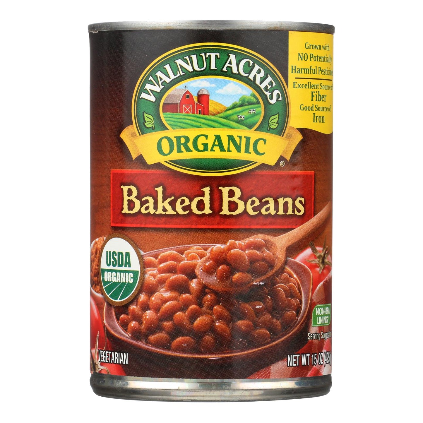 Organic Walnut Acres Baked Beans (Pack of 12 - 15 Oz.)