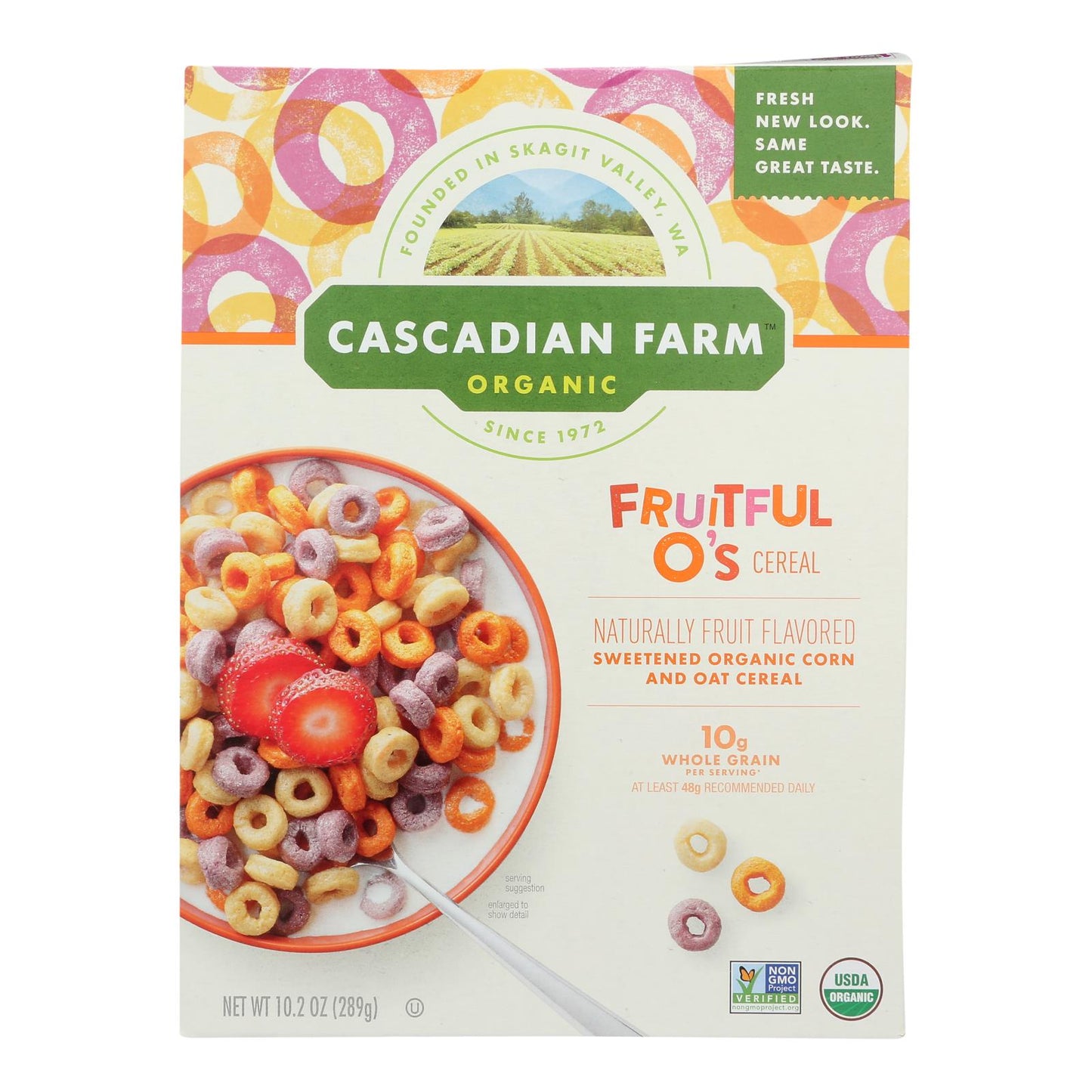 Cascadian Farm Organic Fruitful Os Cereal: Wholesome Goodness for Breakfast Bowls (Pack of 10)