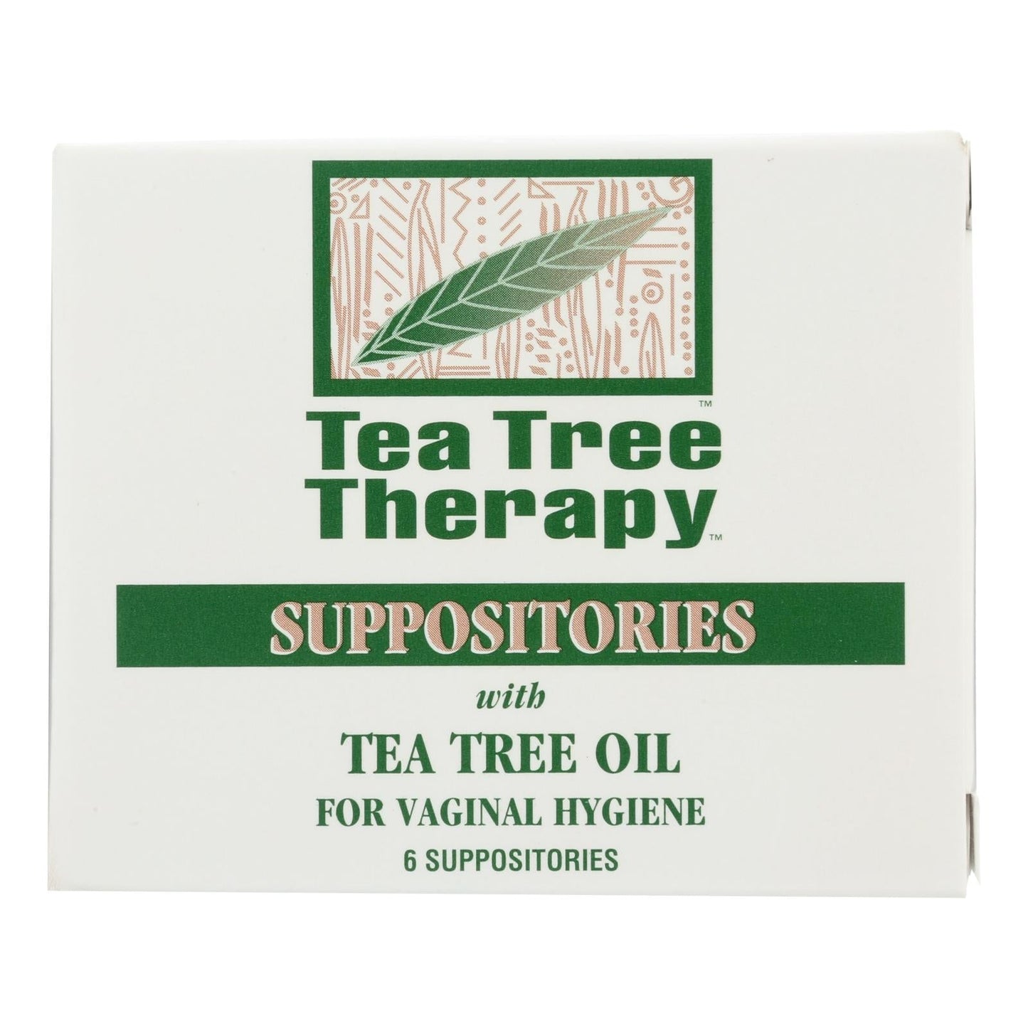 Tea Tree Therapy Women's Suppositories with Tea Tree Oil, Pack of 6 Suppositories