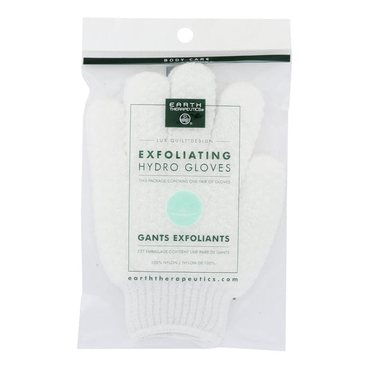Earth Therapeutics Hydro Gloves Exfoliating White 2 Pairs