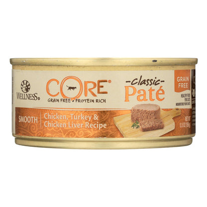 Wellness Pet Products Cat Food - Core Chicken-Turkey & Chicken Liver (Pack of 24) 5.5 Oz.