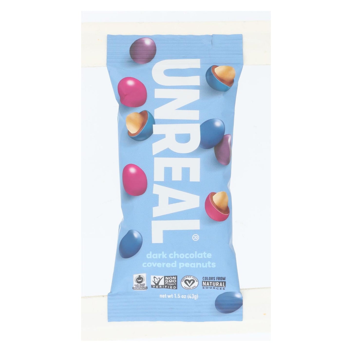 Unreal Chocolate Gems Dark Peanut (Pack of 12 - 1.5 Oz.)
