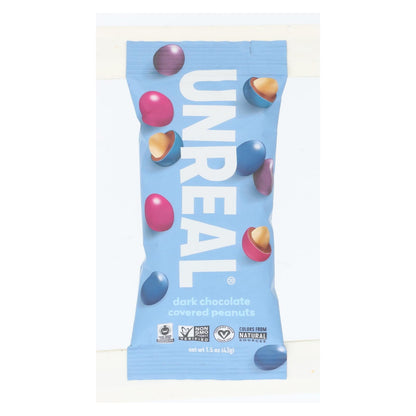 Unreal Chocolate Gems Dark Peanut (Pack of 12 - 1.5 Oz.)