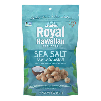 Royal Hawaiian Orchards Macadamias, Sea Salt (Pack of 6 - 4 Oz.)