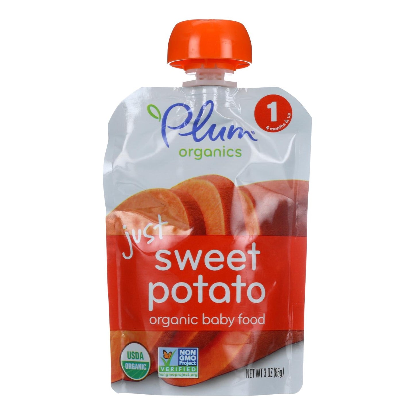Plum Organics Just Veggie Baby Food - Sweet Potato (Pack of 6 - 3 Oz.)