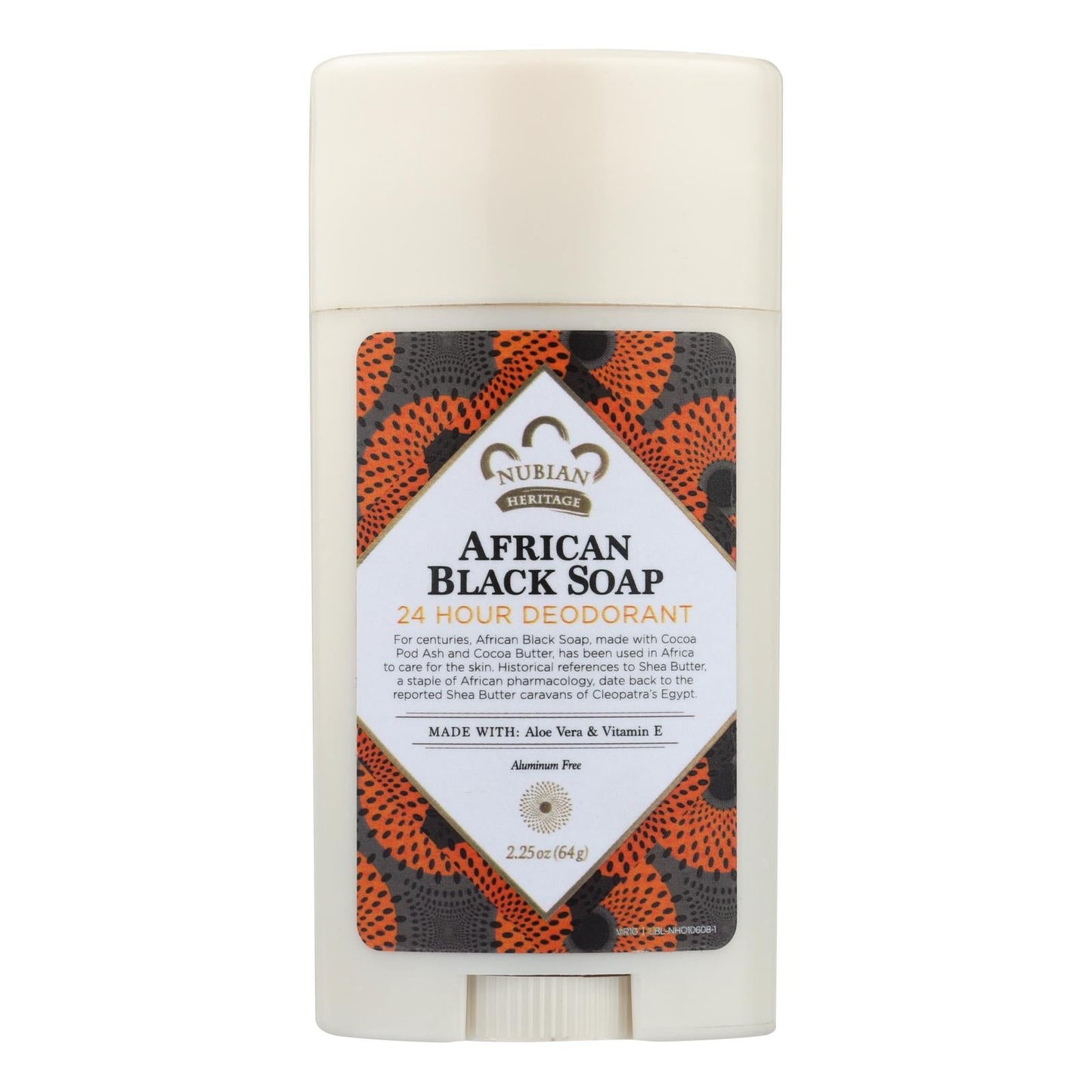 Nubian Heritage Long-Lasting African Black Soap Deodorant (2.25 Oz)