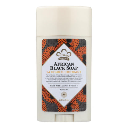 Nubian Heritage Long-Lasting African Black Soap Deodorant (2.25 Oz)