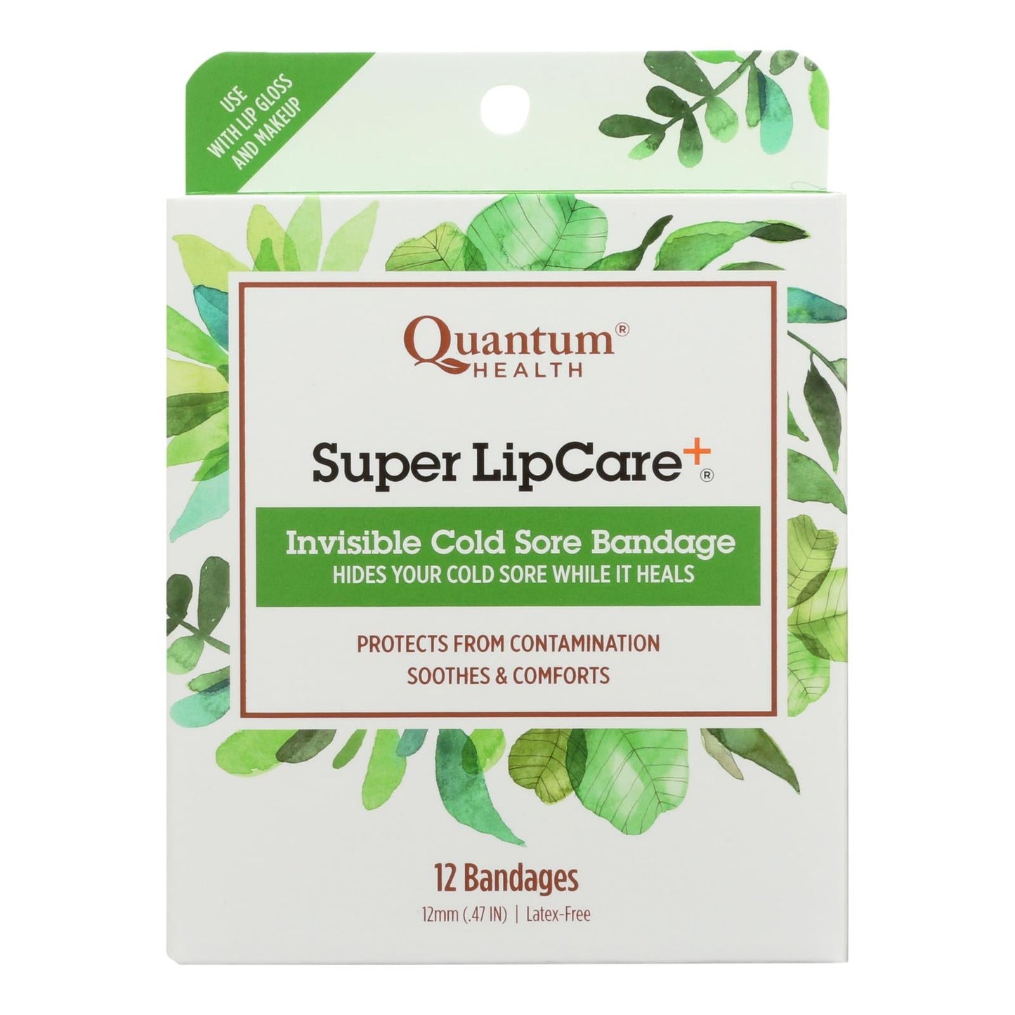 Quantum Research Lipcare Plus Invisible Cold Sore Bandage - 12 ct