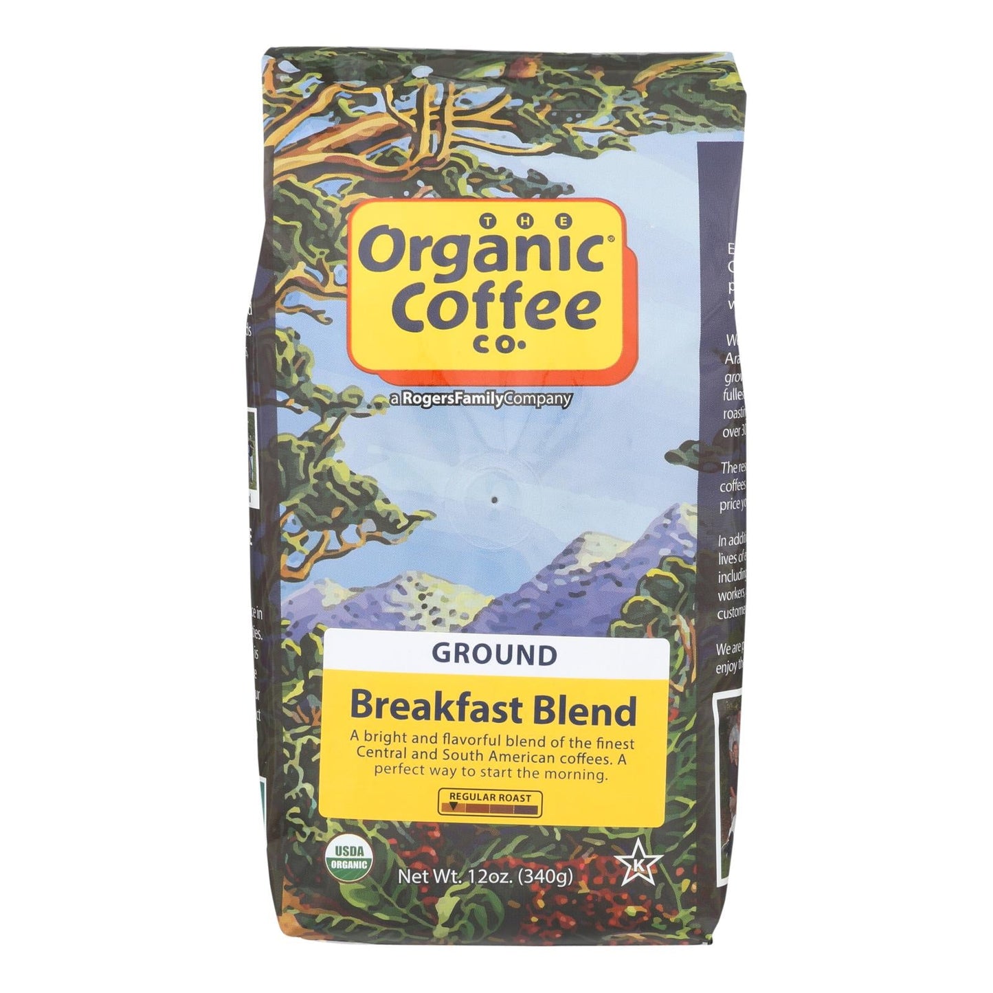 Organic Coffee Company Ground Coffee: Breakfast Blend (Pack of 6 - 12 Oz. Each)