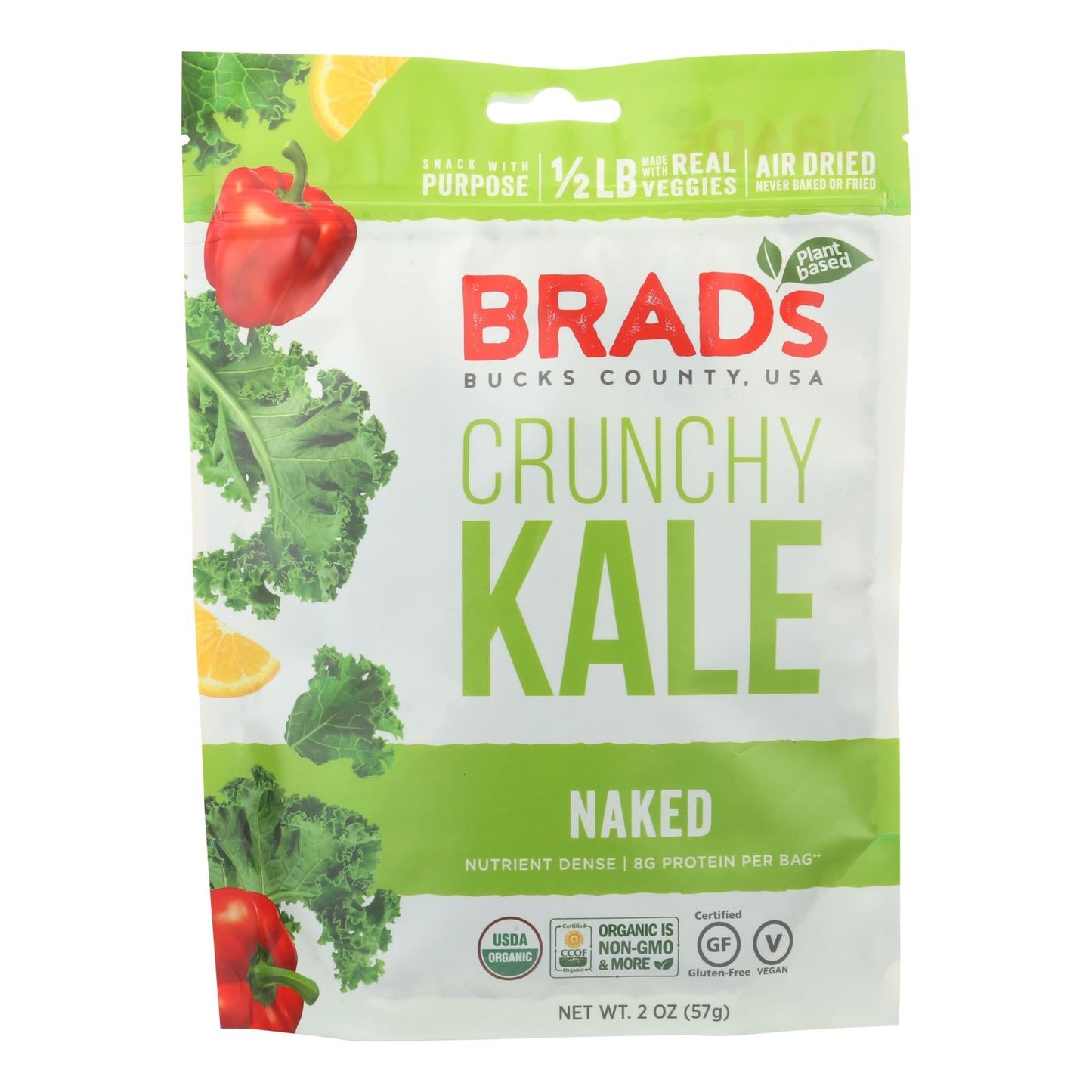 Brad's Plant-Based Raw Crunch Naked (12 Pack x 2 Oz.)