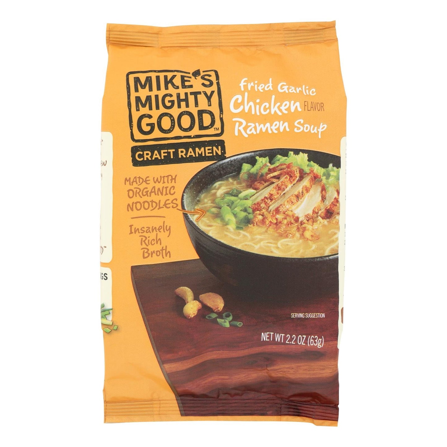 Mike's Mighty Good Fried Garlic Chicken Ramen Soup (7-Pack, 2.2 Oz. Bags)
