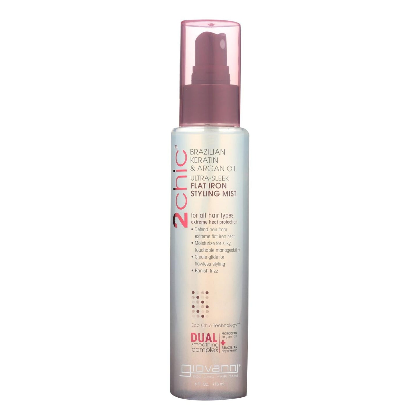 Giovanni 2chicBrazilian Keratin & Argan Oil Flat Iron Styling Mist - 4 Fl Oz