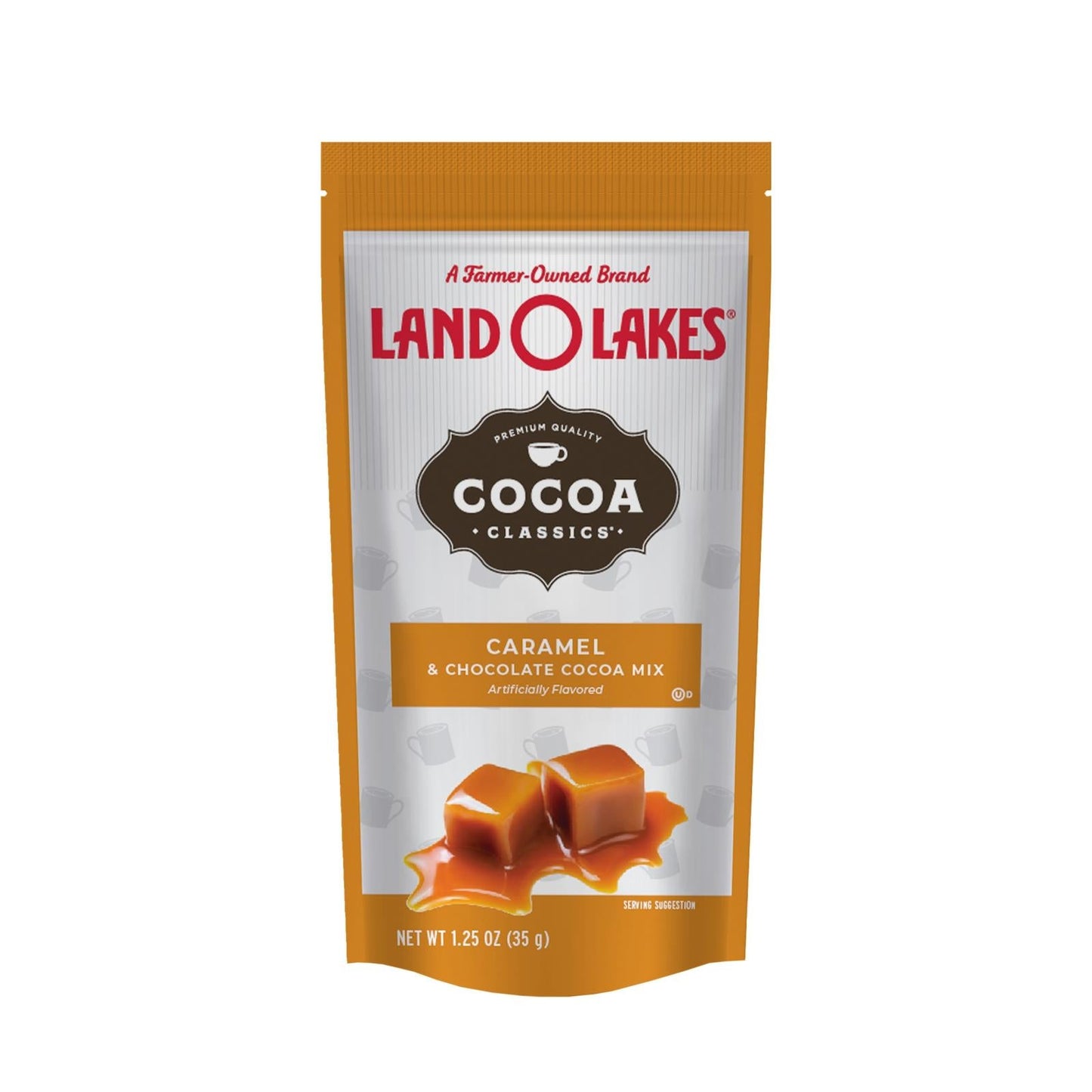 Land O Lakes Cocoa Classic Mix: Caramel and Chocolate Delight - 1.25 Oz - Pack of 12