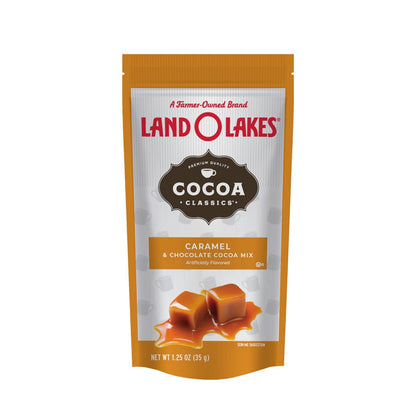 Land O Lakes Cocoa Classic Mix: Caramel and Chocolate Delight - 1.25 Oz - Pack of 12