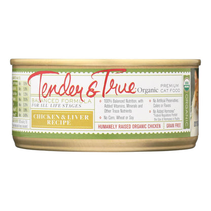 Tender & True Cat Food, Protein-Rich Chicken and Liver Entree (Pack of 24 - 5.5 Oz.)
