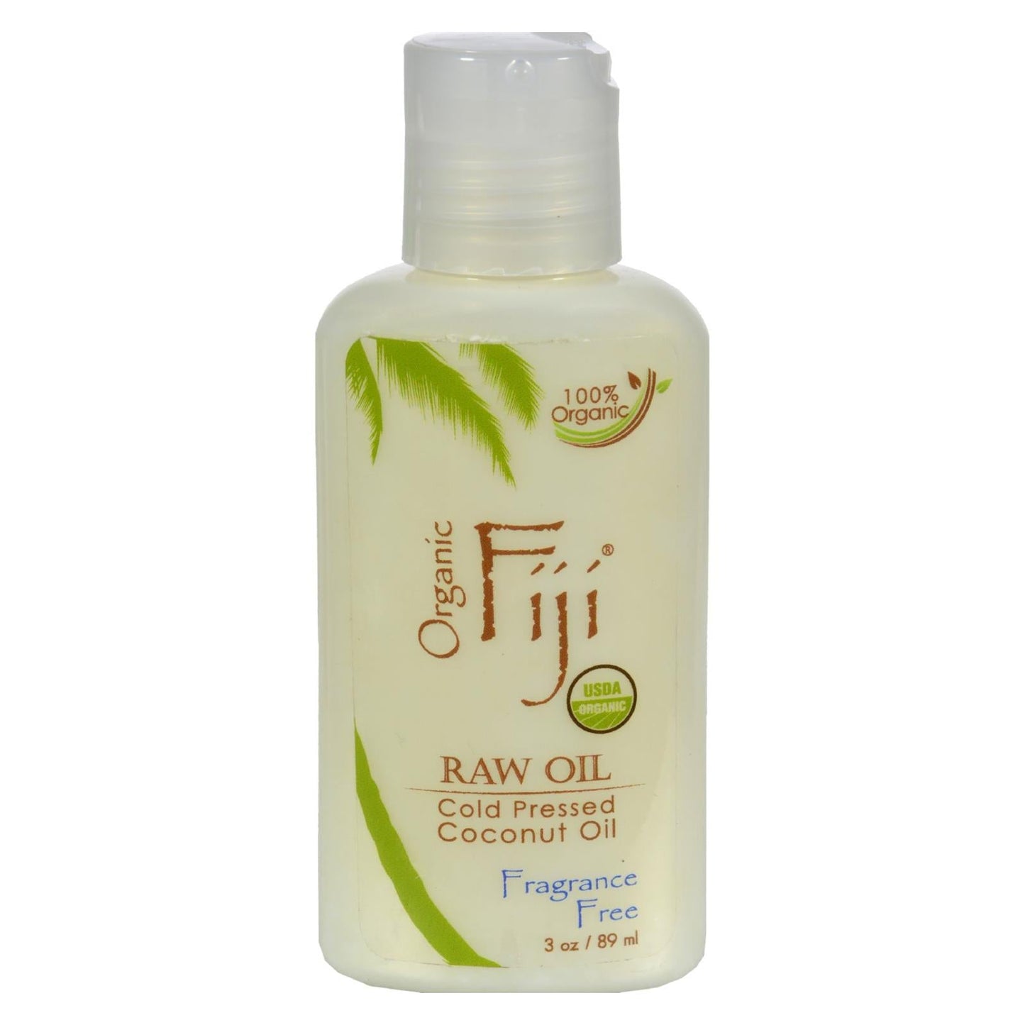 Organic Fiji Virgin Coconut Oil Fragrance Free Pack of 3 - 0.9 Oz.