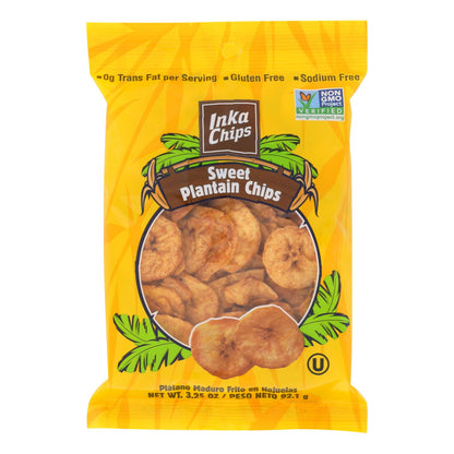 Inka Crops Plantain Chips, Sweet Delights (Pack of 12 - 3.25 Oz. Bags)