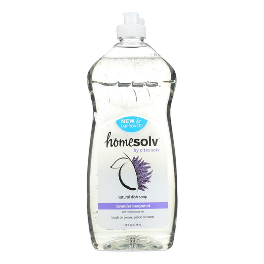 Citrasolv Natural Lavender & Bergamot Dish Soap - 12 Pack of 25 Oz. Bottles