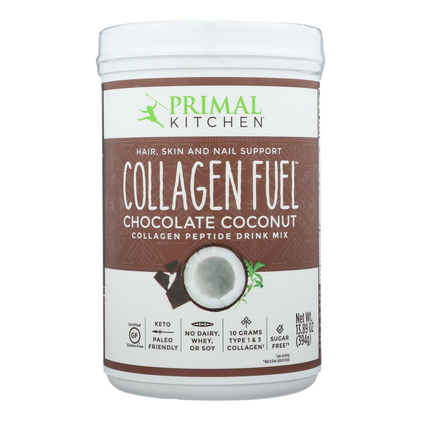Primal Kitchen Collagen Fuel Chocolate Coconut Drink Mix - 13.9 Oz.