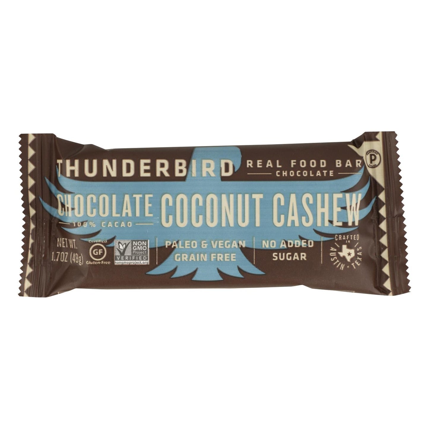 Thunderbird Chocolate Coconut Cashew Bar (Pack of 12 - 1.7 oz.)