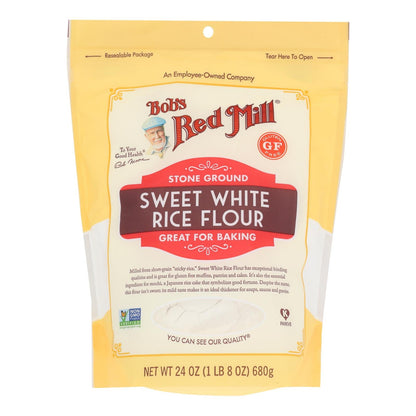 Bob's Red Mill Gluten-Free Sweet White Rice Flour, 24 oz., Pack of 4