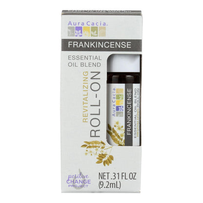 Aura Cacia Frankincense Essential Oil Roll-On, 0.31 fl oz., Pack of 4