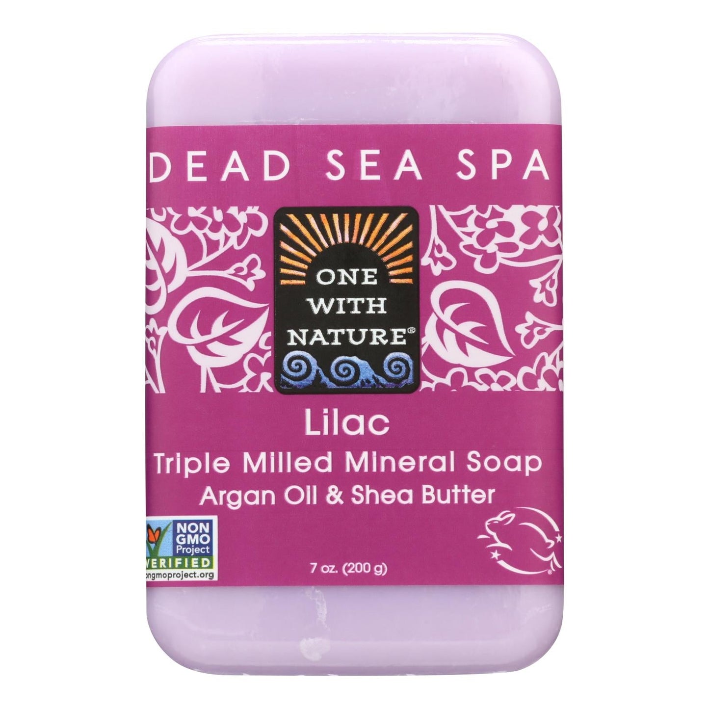 One With Nature Triple-Milled Soap Bar - Lilac, 7 oz