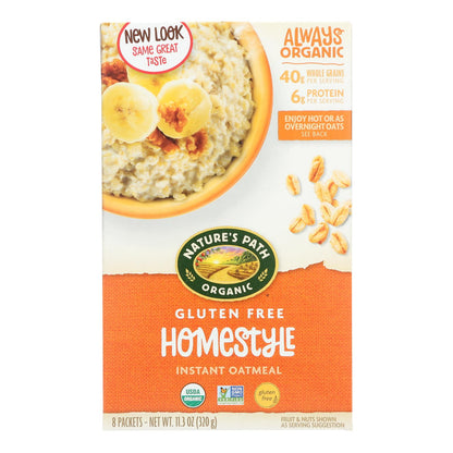 Nature's Path Organic Homestyle Hot Oatmeal, Unsweetened, 11.3 Oz (Pack of 6)