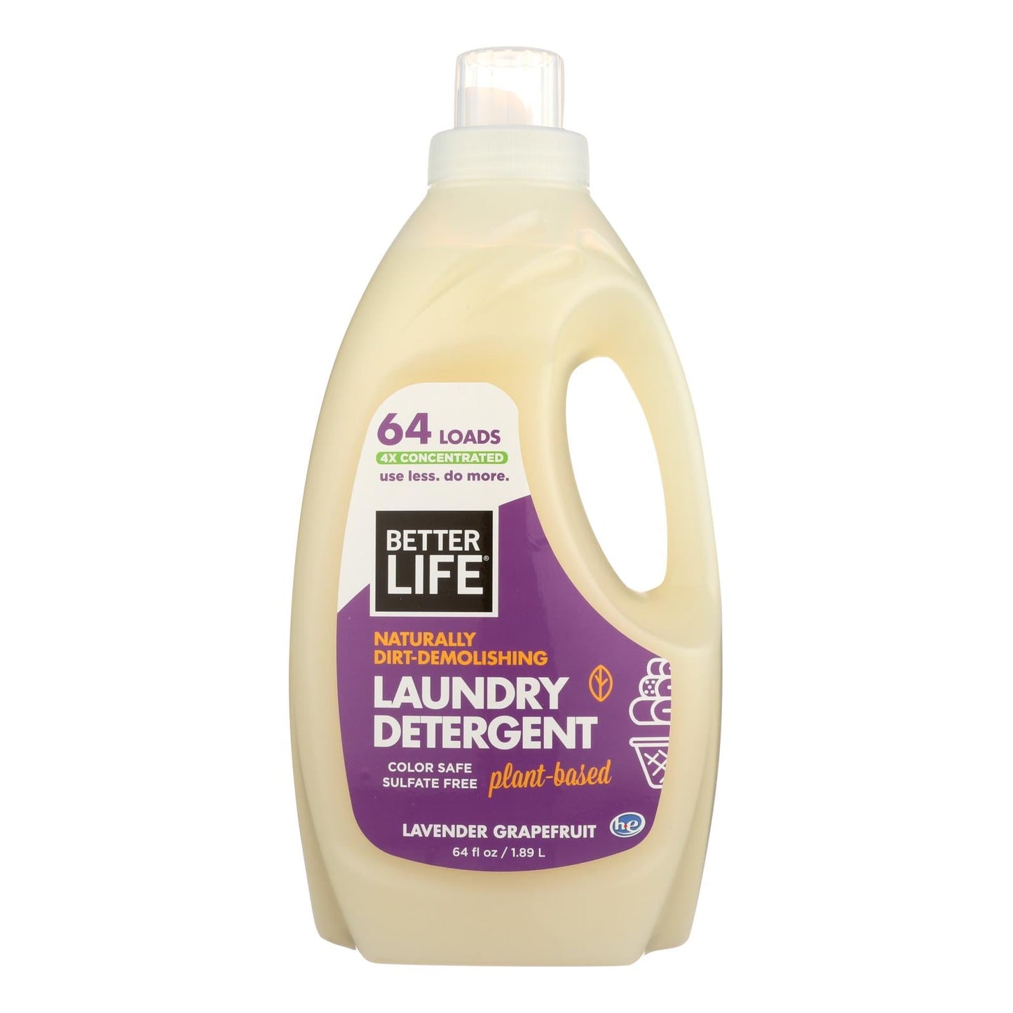 BetterLife Laundry Detergent - Lavender Grapefruit - 64 Fl Oz. (Pack of 4)