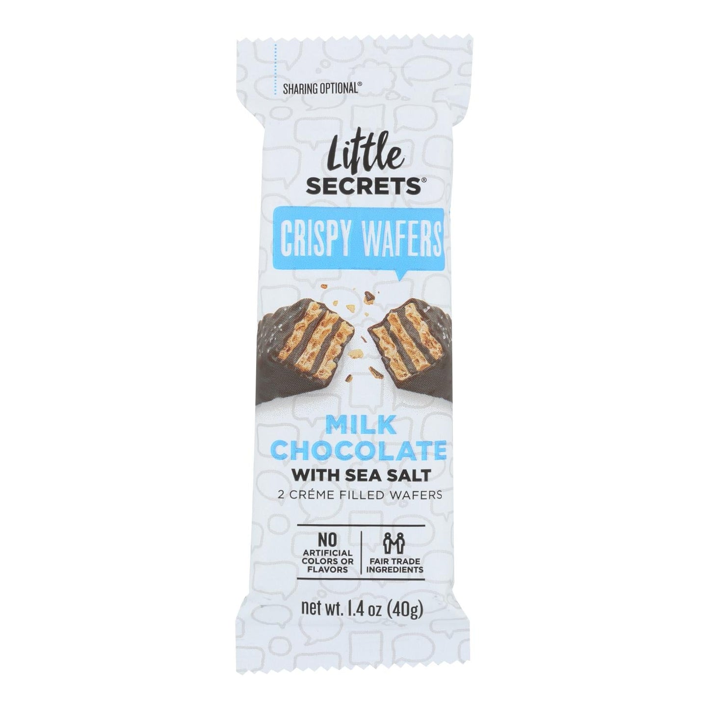 Little Secrets Crispy Wafer Cookies Salted Milk Chocolate 1.4 Oz. (Pack of 12)