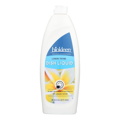 Biokleen Lemon Thyme Natural Dish Liquid, 25 Oz, Pack of 6