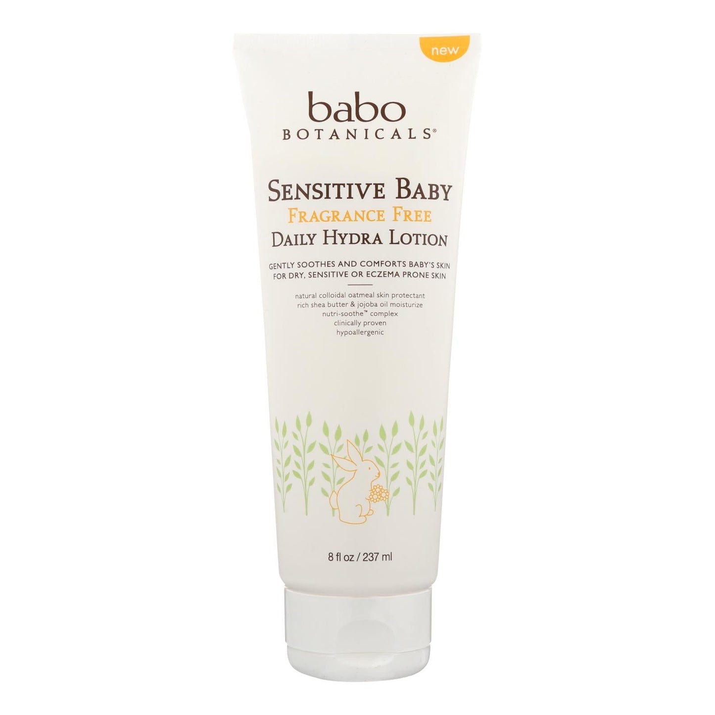 Babo Botanicals Fragrance-Free Soothing Softening Lotion, 8 Fl Oz