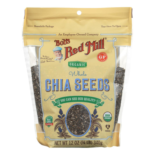 Bob's Red Mill Chia Seeds, Rich in Omega-3 Fatty Acids, 12 Oz Pack (5-Pack)