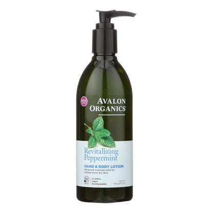 Avalon Organics Hand & Body Lotion, Peppermint - 12 Fl Oz