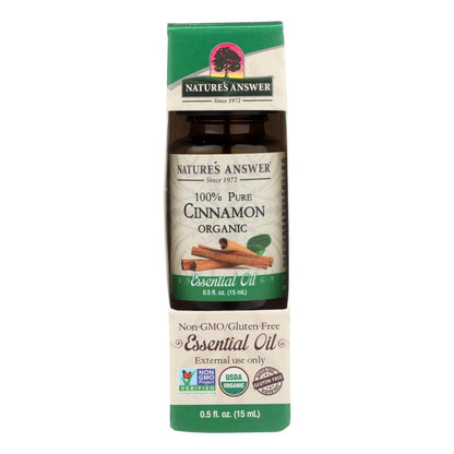Nature's Answer Organic Cinnamon Essential Oil, 0.5 Oz