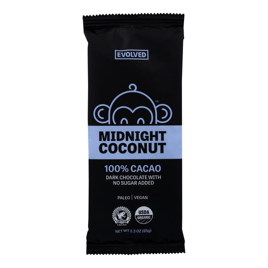 Eating Evolved Chocolate Bar - Midnight Coconut (Pack of 8) - 2.5 Oz.