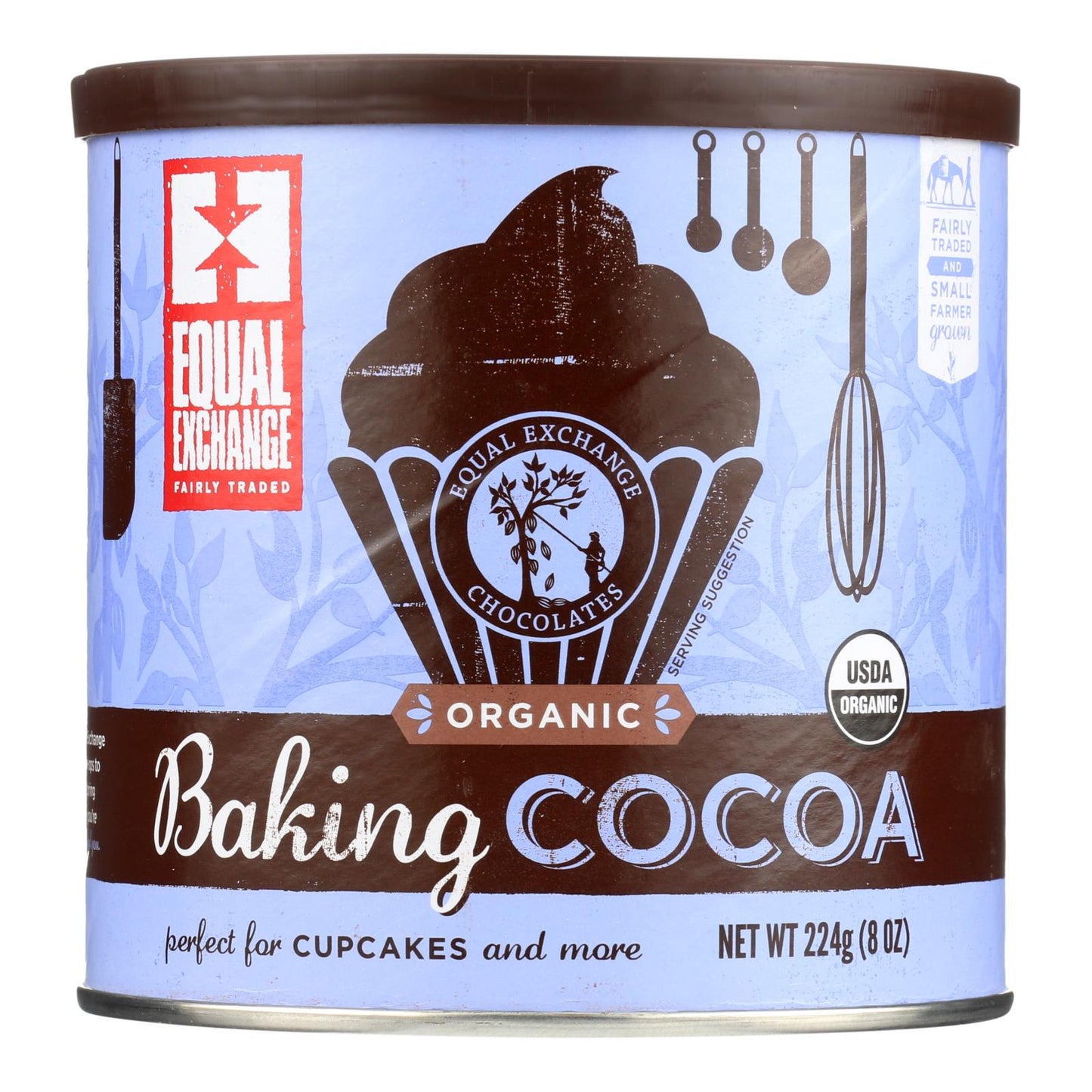 Equal Exchange Organic Baking Cocoa - 8 Oz. (Pack of 6)