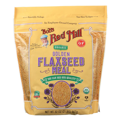 Bob's Red Mill Organic Flaxseed Meal, 4-Pack, 32 Oz. (Bulk, Non-GMO, Gluten-Free)