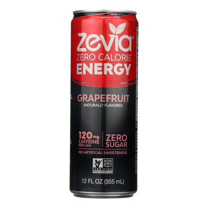 Zevia Grapefruit Energy Drink, Zero Calorie, 12 Fl Oz (Case of 12)