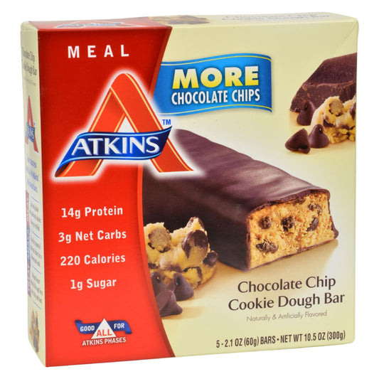 Atkins Advantage Bar (Pack of 5) Chocolate Chip Cookie Dough