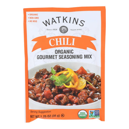 Watkins Gourmet Chili Seasoning Mix, Ideal for Authentic Chili Flavor, 12 Packets x 1.25 Oz