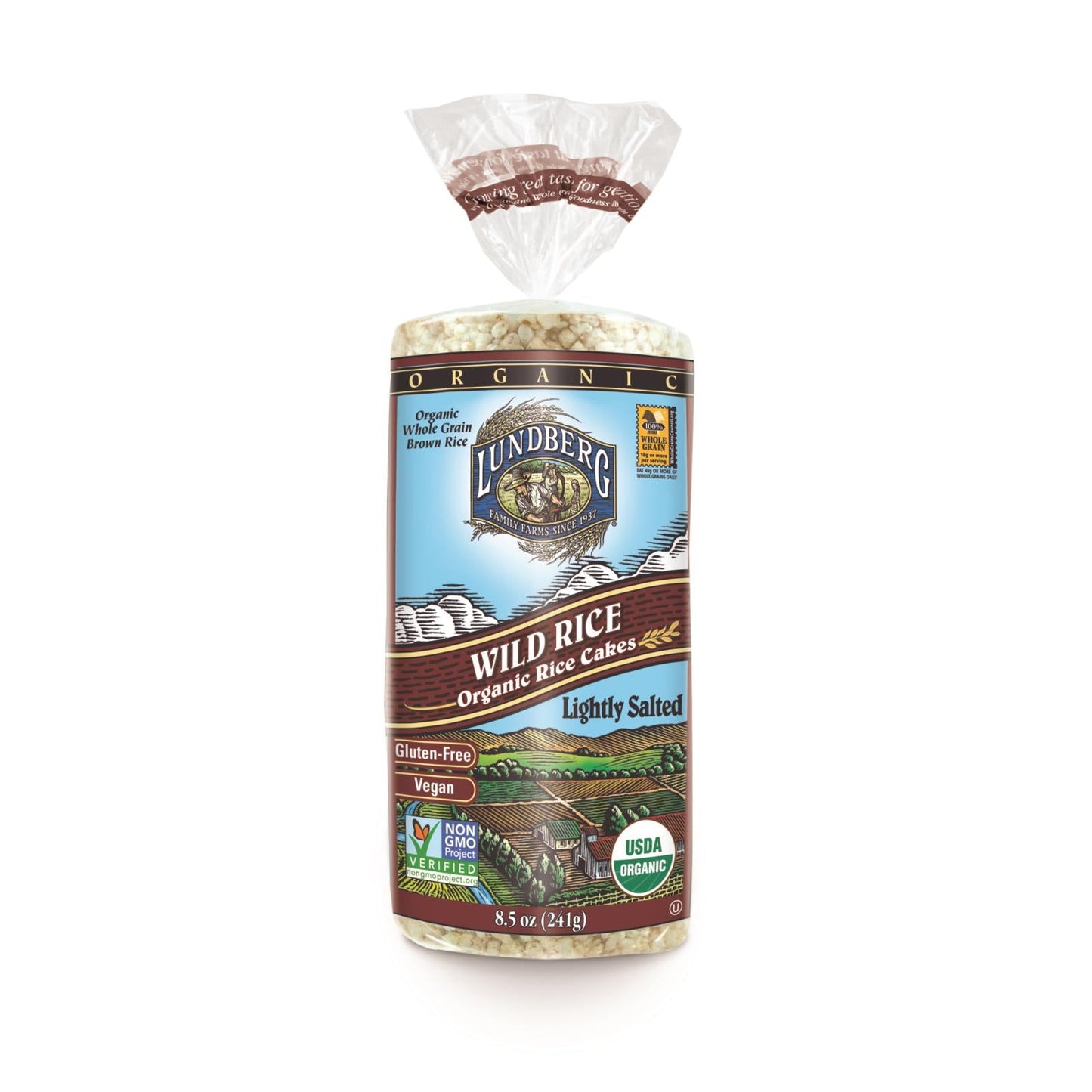 Lundberg Wild Rice Cakes, 6 Pack of 8.5 Oz