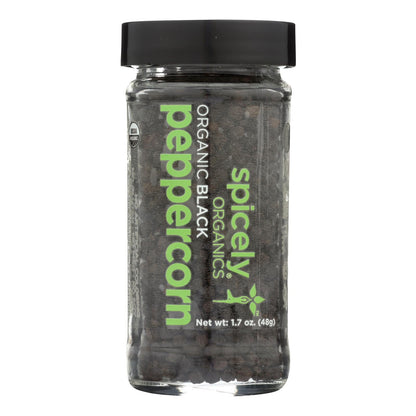 Organic Black Peppercorns Whole by Spicely Organics (3 Pack, 1.7 Oz Each)