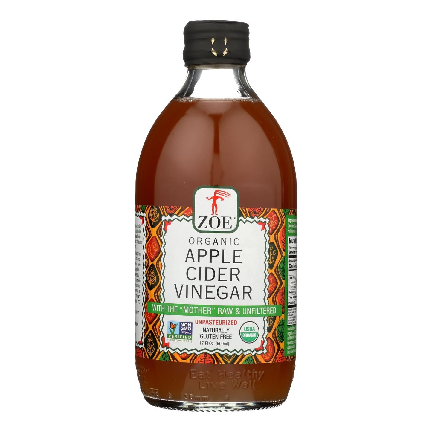 Zoe Apple Cider Vinegar - Maximum Strength, 17 Fl Oz, 6 Pack