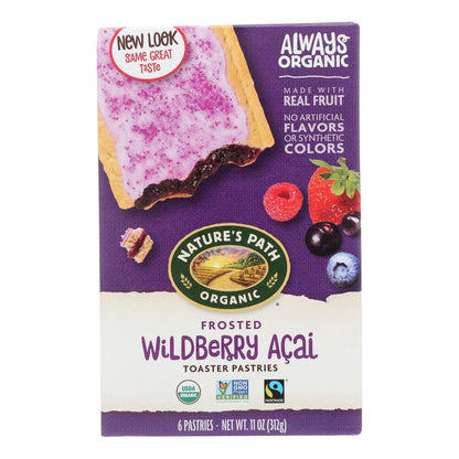 Nature's Path Organic Wildberry Acai Frosted Toaster Pastries, Case of 12, 11 Oz. Each