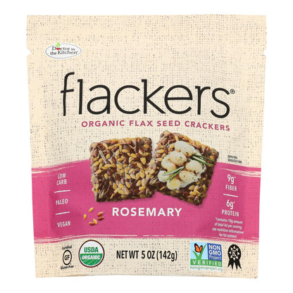 Doctor In The Kitchen Organic Rosemary Flax Seed Crackers, 6 x 5 Oz.