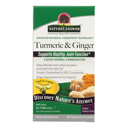 Nature's Answer Turmeric & Ginger Extract Capsules, 90 Veggie Caps