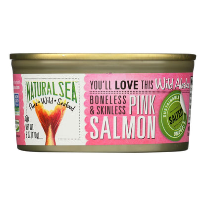 Natural Sea Wild Pink Salmon - Skinless & Boneless (Pack of 12) - 6 Oz. Each